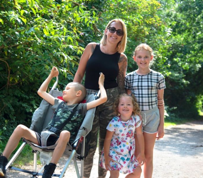 Family enjoying time together outdoors.