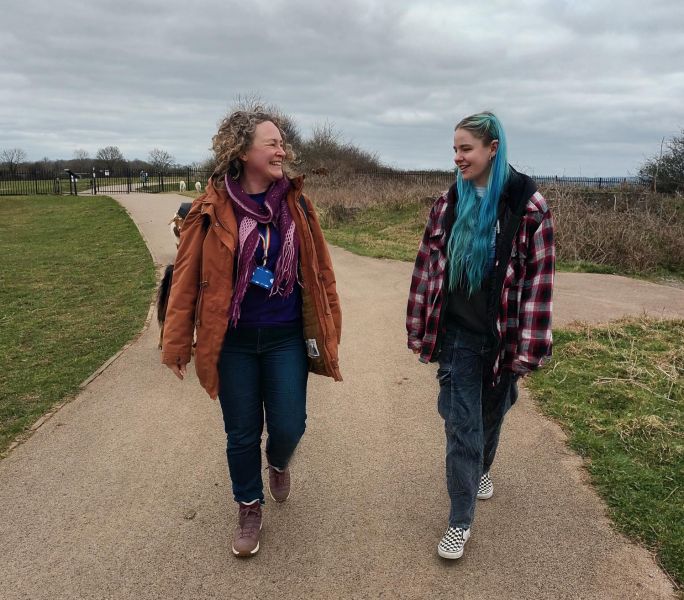 A young adult carer on a Walk and Talk