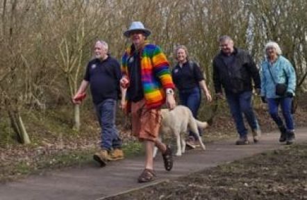 The Chipping Sodbury Walk and Talk group stride out 